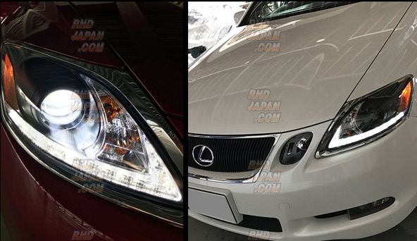 78 Works L Line Headlight Set V2 Black - GS350 GS430 GS450h GS460